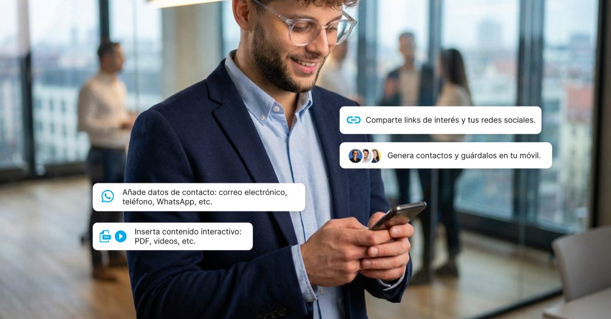 O ROI do networking – imagem a interagir com o telemóvel e a utilizar o lead2team