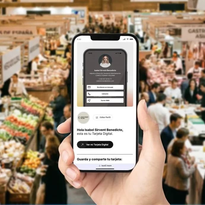 El Lobo digital card at a food trade fair