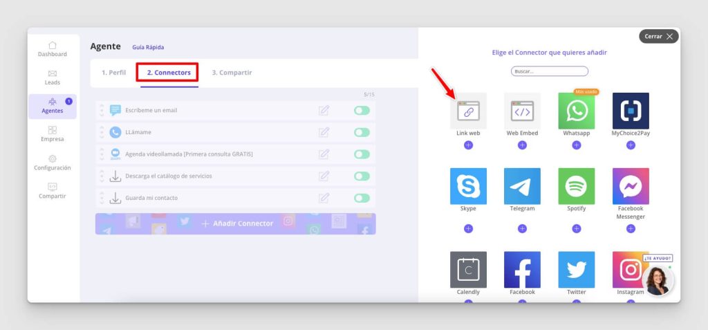 Cómo crear una tarjeta de visita digital con la plataforma Lead2Team - Paso 2