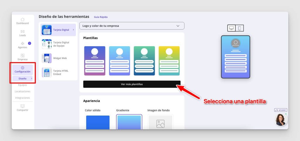 Cómo crear una tarjeta de visita digital con la plataforma Lead2Team - Paso 3
