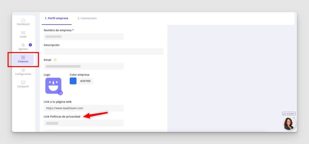 Cómo crear una tarjeta de visita digital con la plataforma Lead2Team - Paso 5