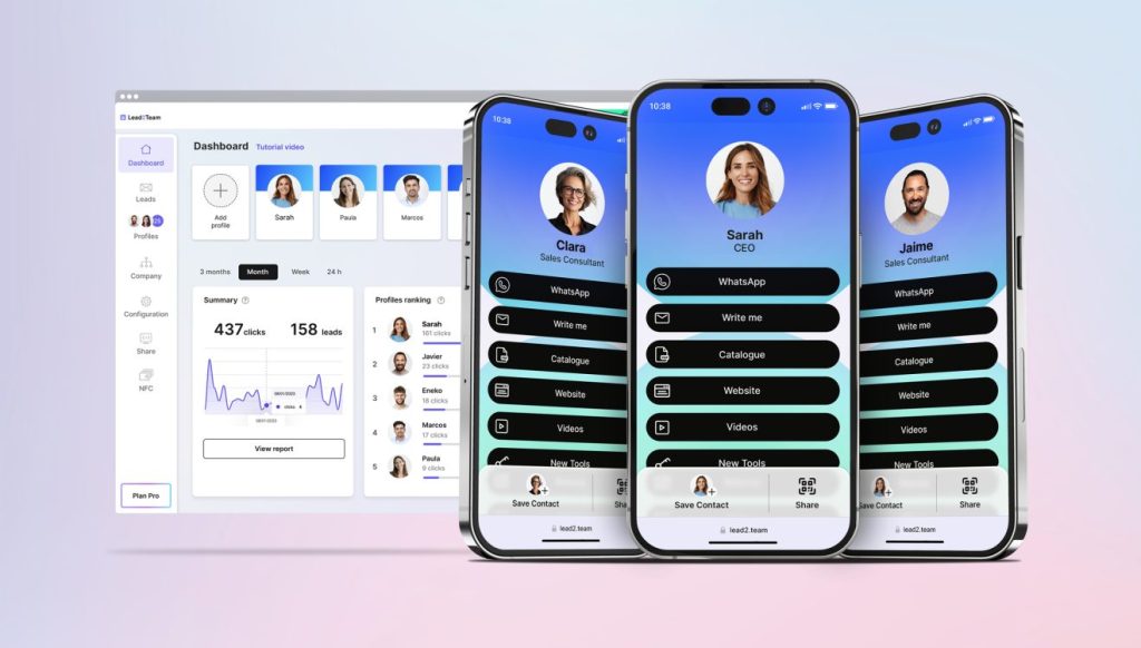 Digital Card with metrics