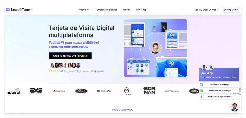Image of the LEAD2TEAM platform homepage