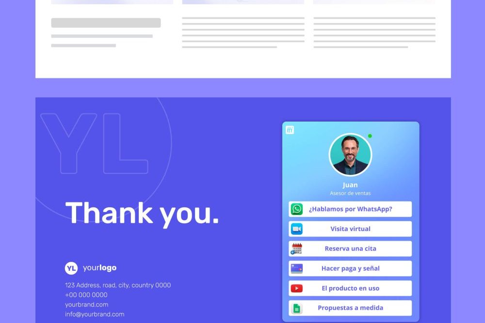 Incluir o cartão de visita digital num catálogo