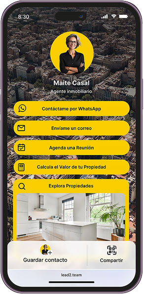 tarjeta digital real estate