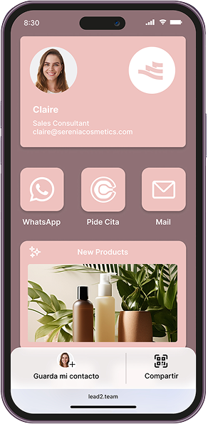 tarjeta digital cosmetica