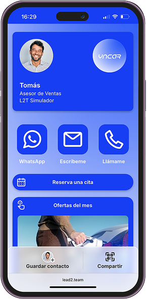 tarjeta digital ventas