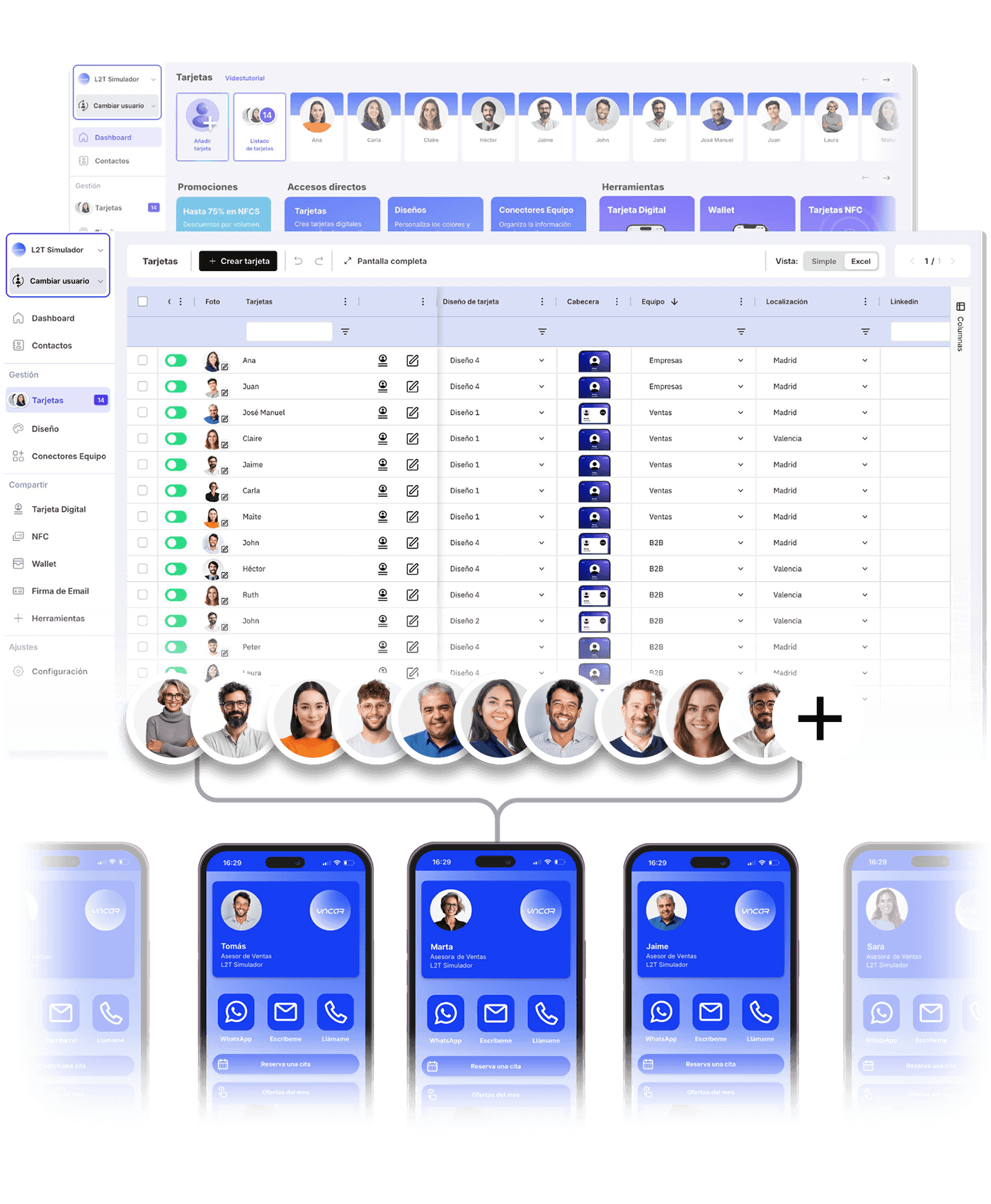 Manage hundreds of cards in minutes